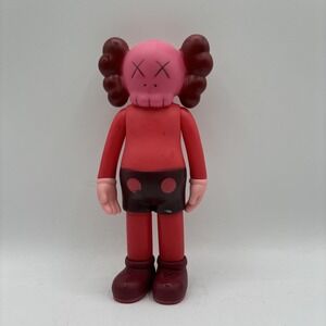 Vintage 2004 KAWS Medicom Toy Blush Red Companion 8" Vinyl Figure - Open Edition